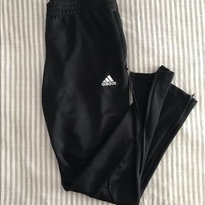Adidas warm up pants black zip ankle